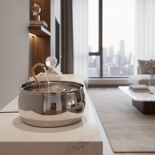 Edelstahl-Katzenbrunnen – frisches Wasser, mehr Trinkfreude