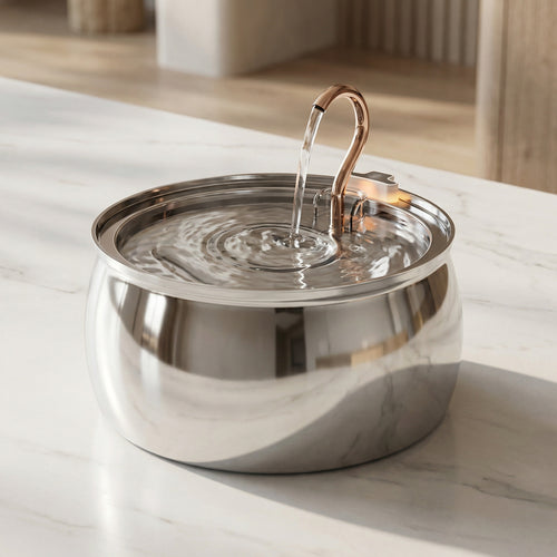 Edelstahl-Katzenbrunnen – frisches Wasser, mehr Trinkfreude